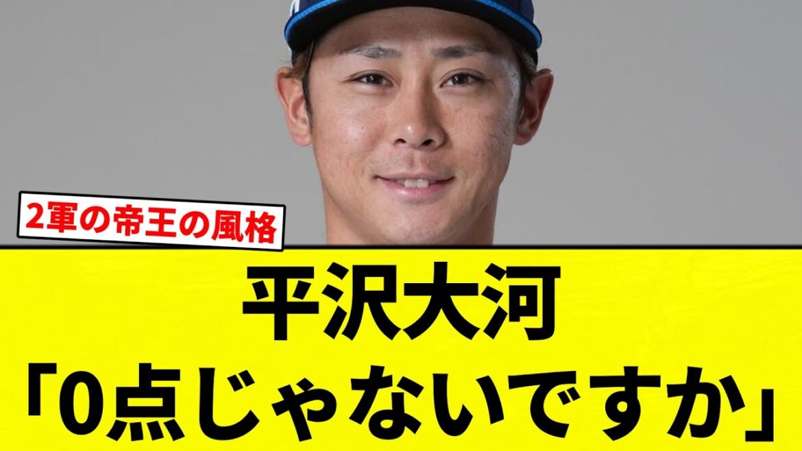 【まじすか？笑】平沢大河「0点じゃないですか」【プロ野球反応集】【2chスレ】【なんG】