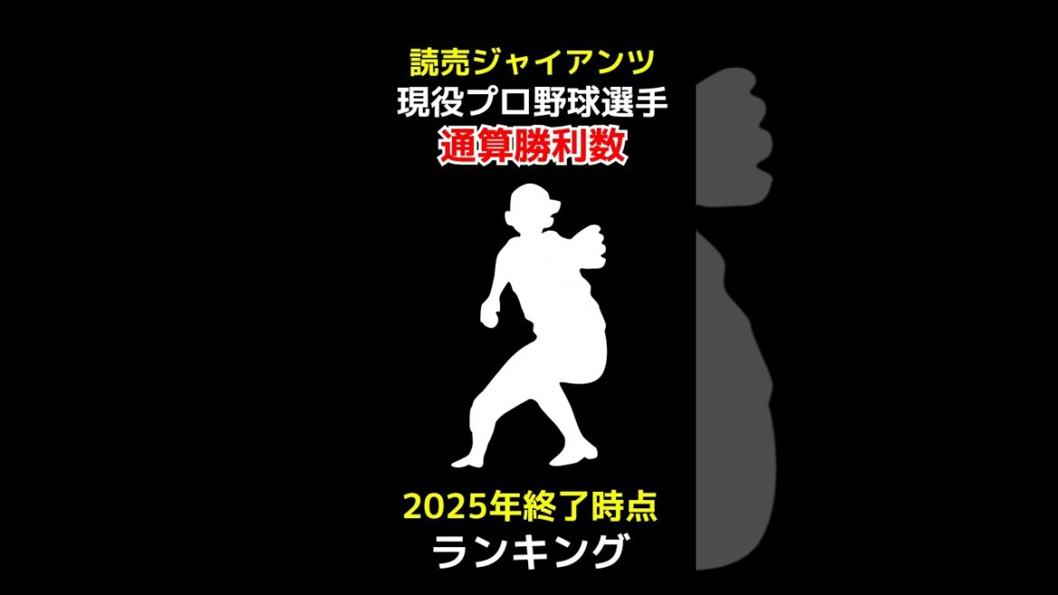 【2025年終了時点】読売ジャイアンツ所属現役プロ野球選手通算勝利数ランキング #勝利 #shorts 【2025年終了時点】読売ジャイアンツ所属現役プロ野球選手通算勝利数ランキング #勝利 #shorts