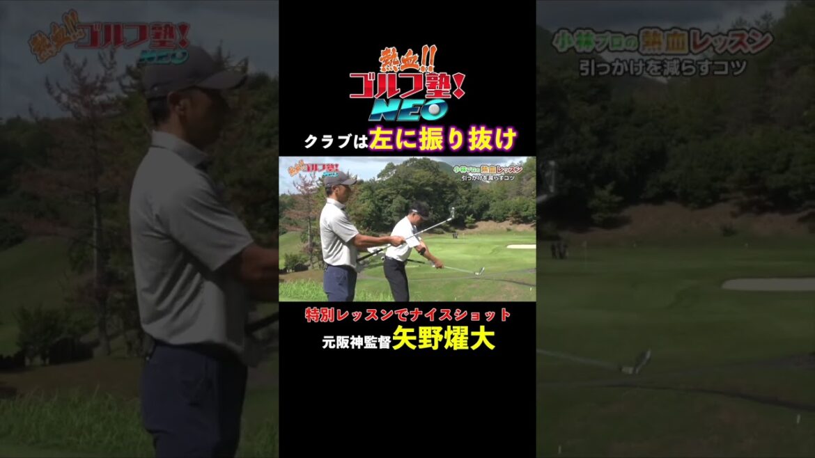 小林プロが教える「曲がらない」を目指す特別レッスン！元阪神監督矢野が劇的な変化をする！