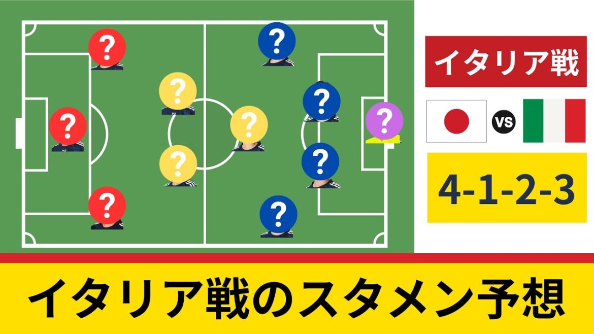 10/25イタリア戦スタメン予想!海外組が躍動する攻撃的布陣に注目 10/25イタリア戦スタメン予想!海外組が躍動する攻撃的布陣に注目