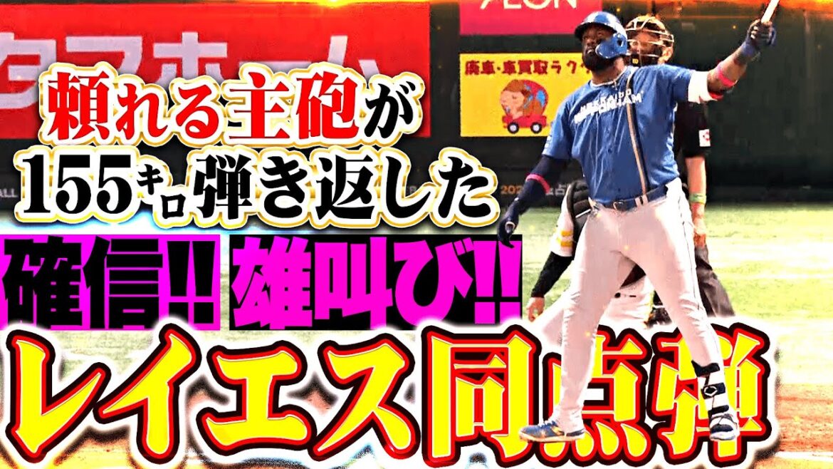 【すぐさま反撃弾!!】レイエス『確信！バット投げ！雄叫び！155㌔を弾き返した同点ソロHR！』