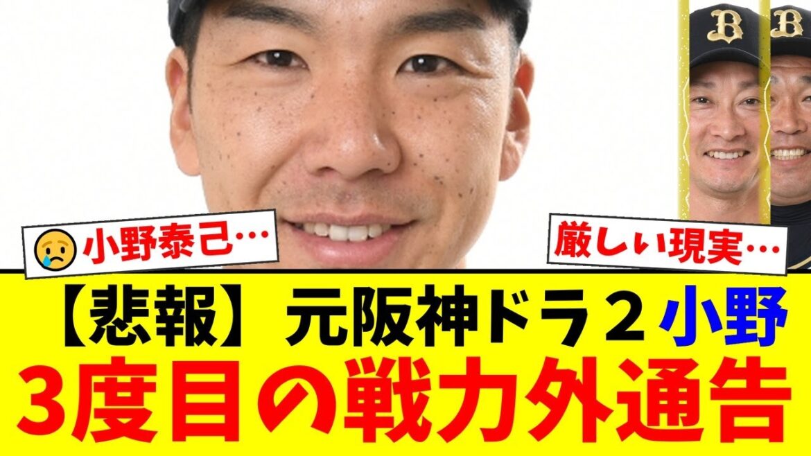 元阪神ドラ2の剛腕・小野泰己に3度目の戦力外通告…最速159キロのポテンシャルを惜しむファンの声と「ノーコンは治らない」という厳しい現実【プロ野球ファンの反応】 元阪神ドラ2の剛腕・小野泰己に3度目の戦力外通告…最速159キロのポテンシャルを惜しむファンの声と「ノーコンは治らない」という厳しい現実【プロ野球ファンの反応】