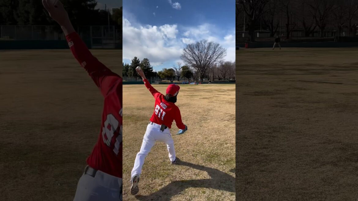 工藤さんの60歳とは思えない遠投#shorts #野球