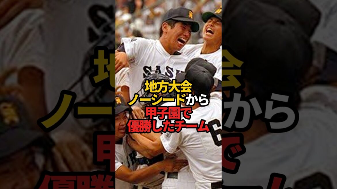 地方大会ノーシードから甲子園で優勝したチーム#sports #shorts #プロ野球 #野球 #やきゅスト