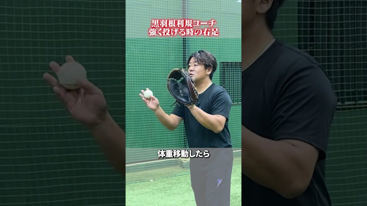 強く投げる時の右足👀 #黒羽根利規  #野球 #大下佑馬