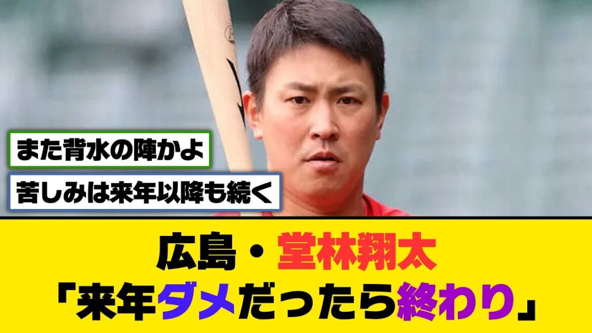 広島・堂林翔太「来年ダメだったら終わり」【5ch/2ch】【なんj/なんg】【反応集】