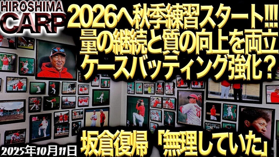 秋季練習に朝山コーチの姿を確認...【広島カープ】怪我の治療、復帰時期の見誤りにはご用心！(2025/10/11)
