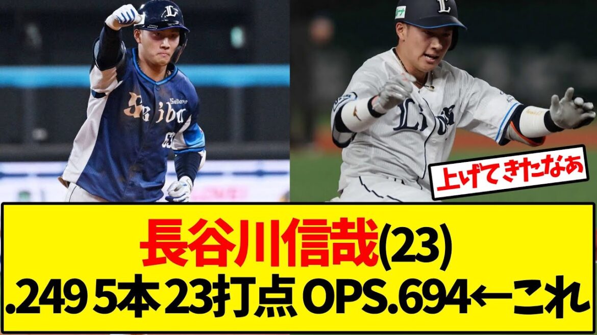 【西武ライオンズ】長谷川信哉(23) 打率.249 5本 23打点 OPS.694【野球反応集】 【西武ライオンズ】長谷川信哉(23) 打率.249 5本 23打点 OPS.694【野球反応集】