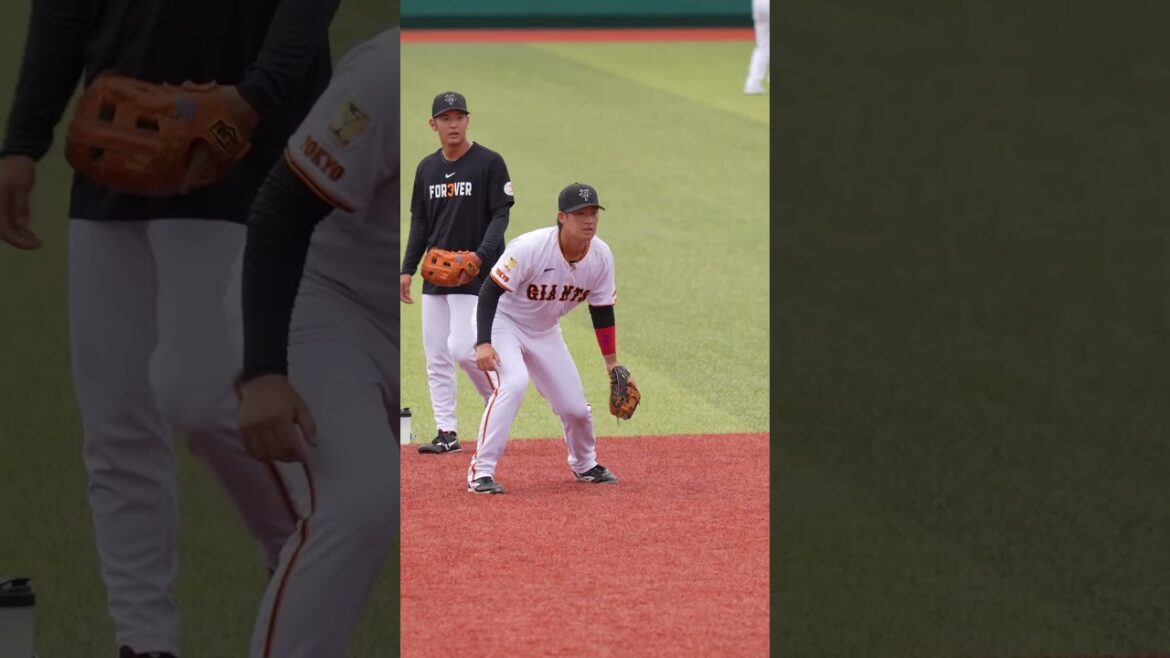 【巨人】増田陸選手の軽快守備練習 #shorts #baseball #sports #ジャイアンツ #巨人 #プロ野球