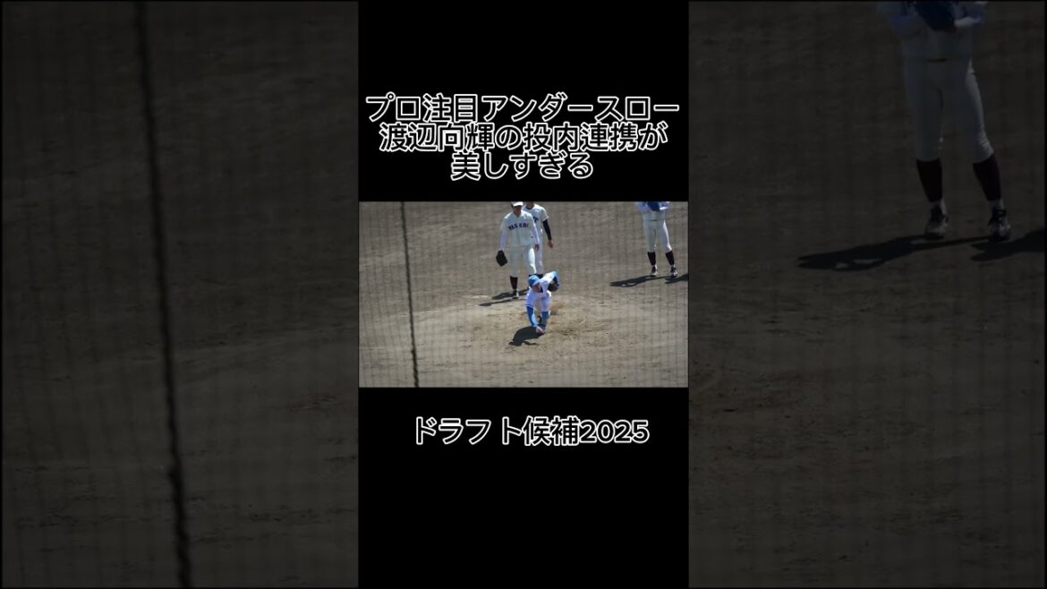 【父は元ロッテ渡辺俊介】プロ注目アンダースロー渡辺向輝の投内連携守備が上手すぎる #ドラフト候補 #プロ注目
