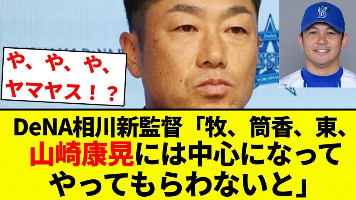 【もっと違う抑えいる】DeNA相川新監督「牧、筒香、東、山崎康晃には中心になってやってもらわないと」【プロ野球反応集】【2chスレ】【なんG】
