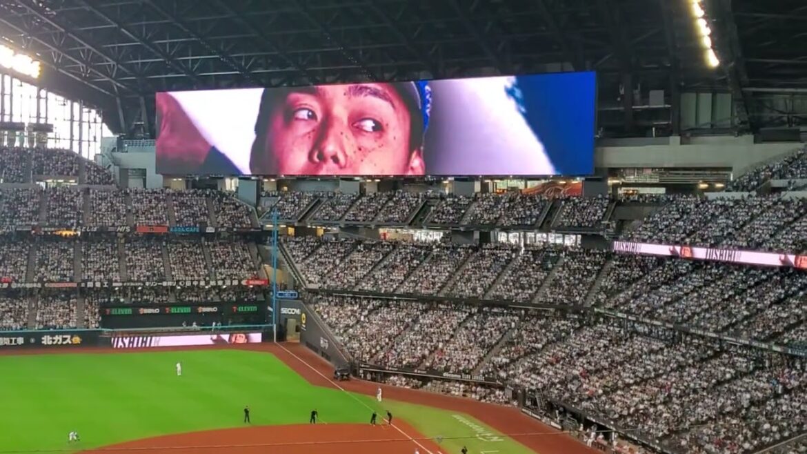 20240929　杉浦稔大が登板！　福岡ｿﾌﾄﾊﾞﾝｸﾎｰｸｽは8回表　攻撃前の3連@ｴｽｺﾝﾌｨｰﾙﾄﾞHOKKAIDO･内野3塁側