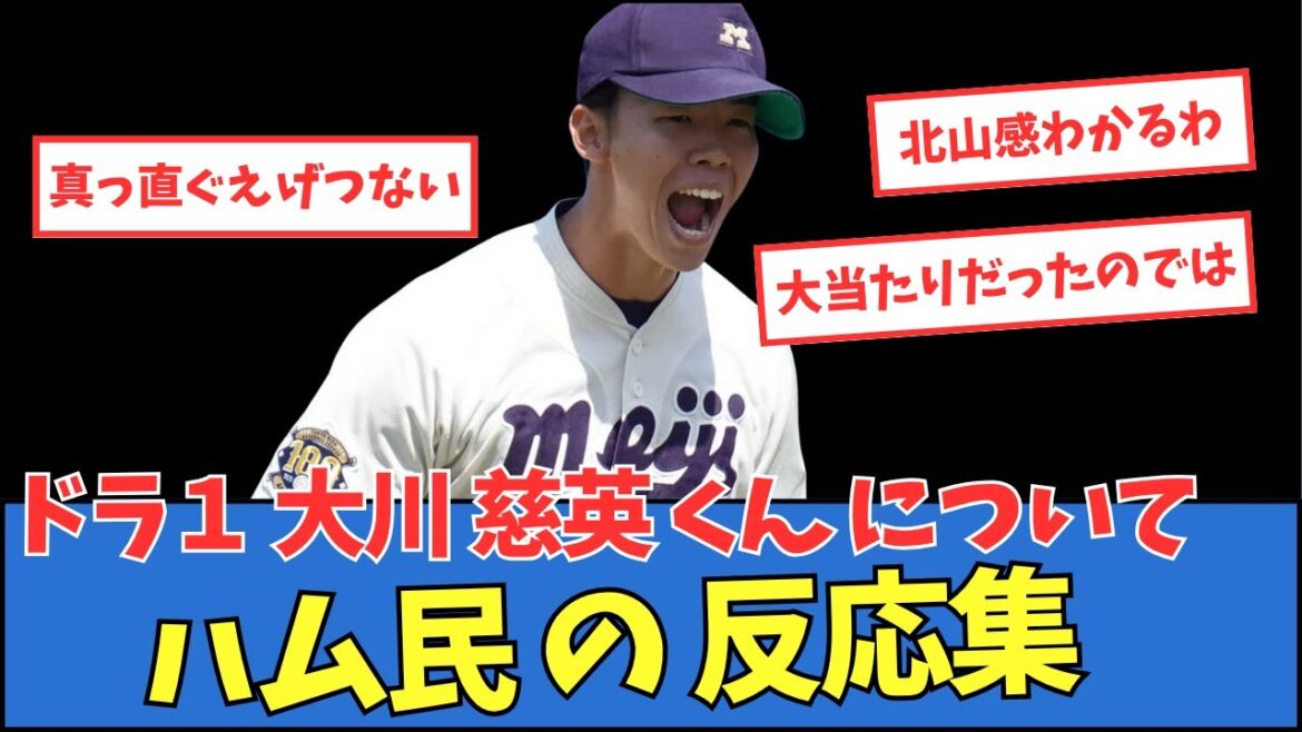 【日ハム】ドラ1大川慈英君についてハム民の反応集 【日ハム】ドラ1大川慈英君についてハム民の反応集