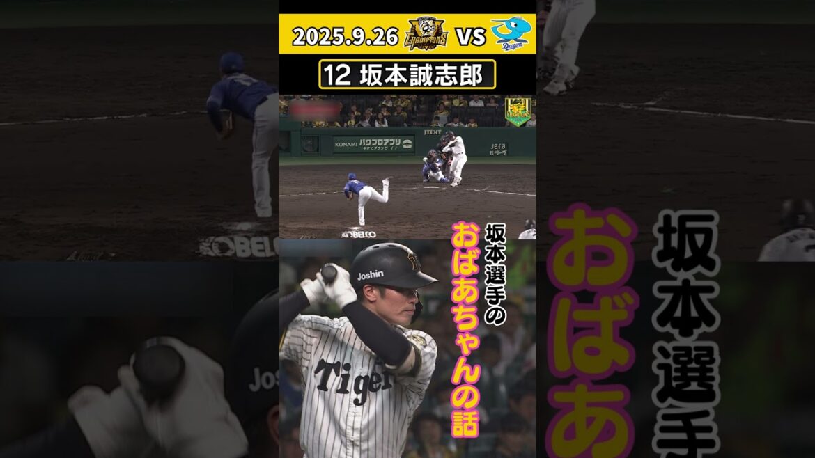 【おばあちゃんは専属スコアラー？】坂本選手のおばあちゃんとのエピソードが超いいお話！（2025年9月26日 阪神ー中日） #サンテレビボックス席 #shorts