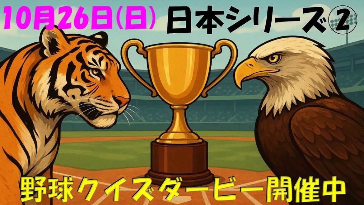 【日本シリーズ第２戦】10月26日(日)プロ野球を振り返る