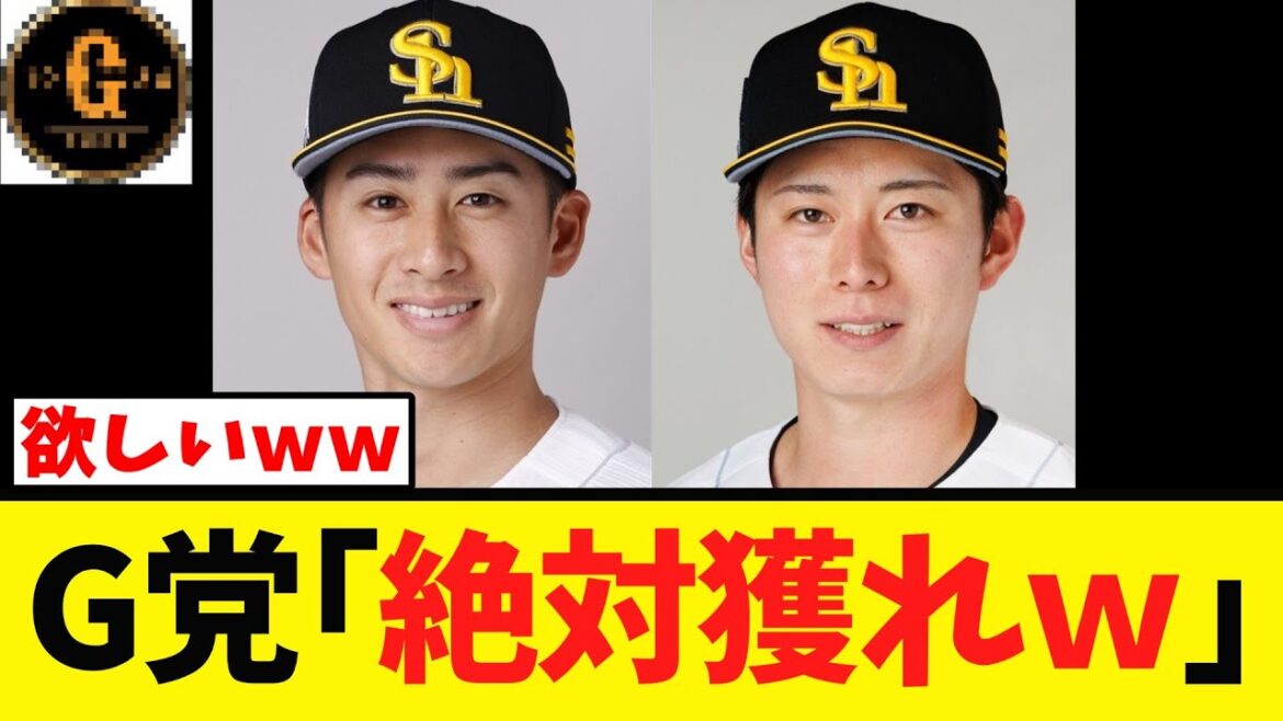 【宝の山w】巨人にピンズトな選手がホークス戦力外に