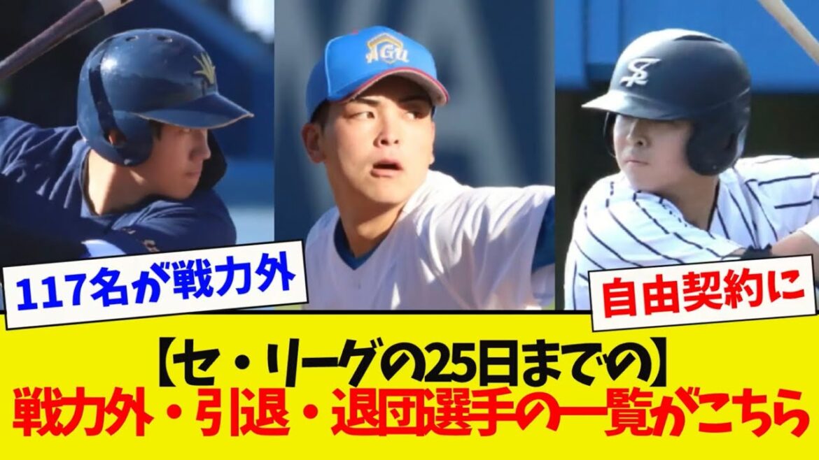 【2025戦力外通告】セ・リーグ117選手が戦力外・自由契約・引退 退団選手一覧まとめ【プロ野球ニュース】 【2025戦力外通告】セ・リーグ117選手が戦力外・自由契約・引退 退団選手一覧まとめ【プロ野球ニュース】