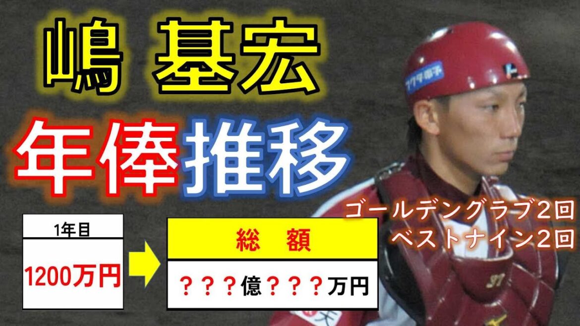 嶋基宏（年俸推移＆総額）