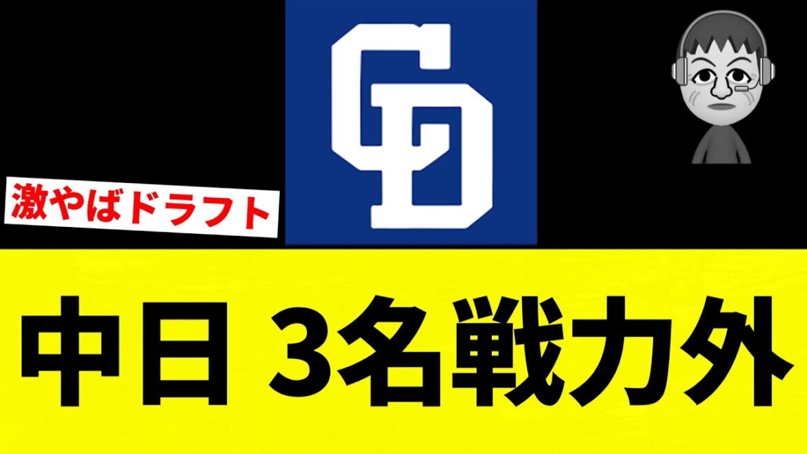 【戦力外】中日 3名戦力外【プロ野球反応集】【2chスレ】【なんG】