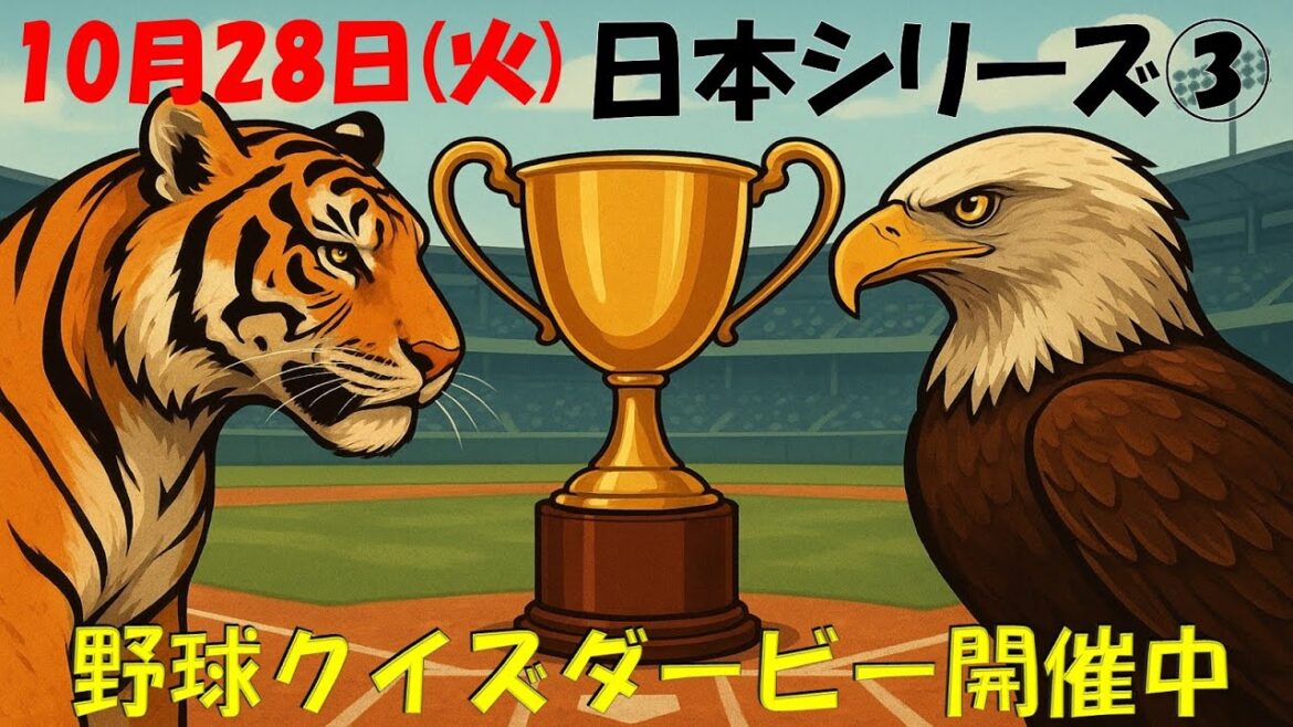 【日本シリーズ第３戦】10月28日(火)プロ野球を振り返る