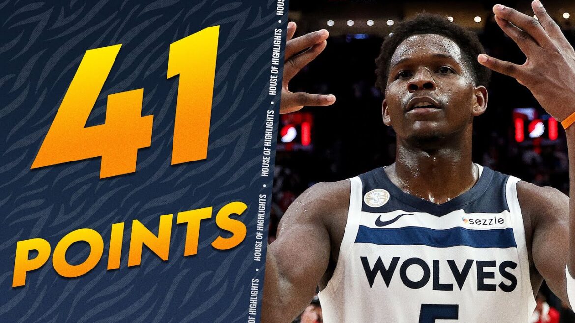 アンソニー・エドワーズ、ダガー！ブレイザーズ戦で41得点フルハイライト🔥