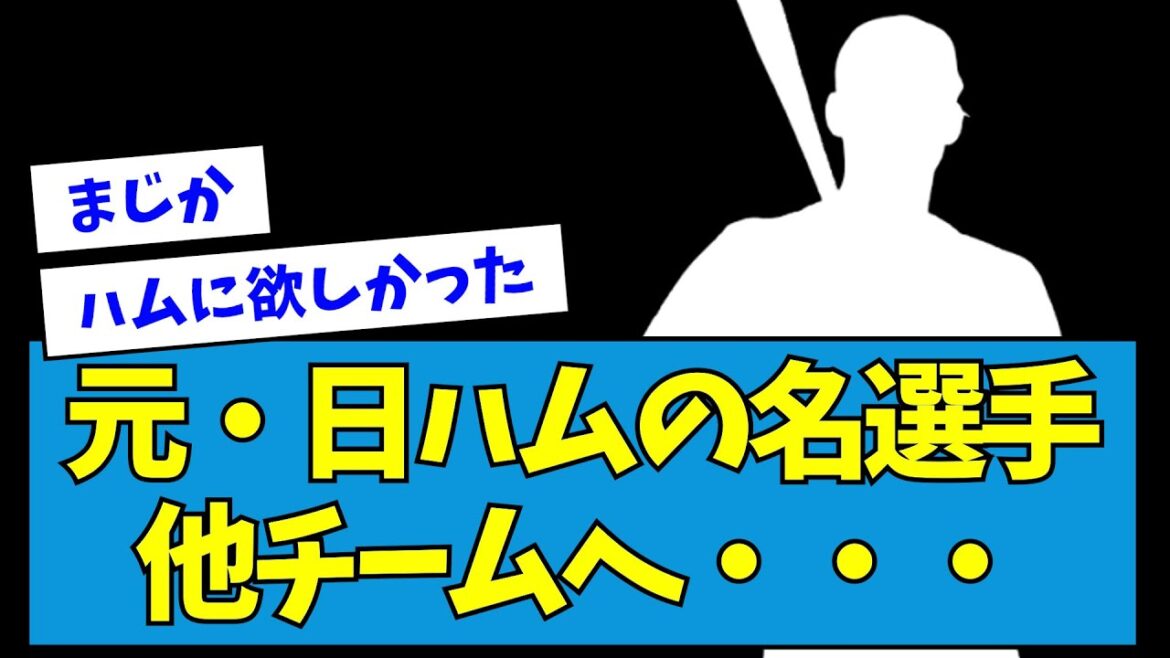 【悲報】元・日ハムの名選手、他チームへ・・・【なんJ反応】