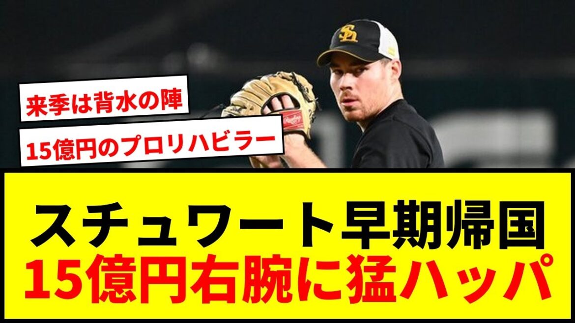 【衝撃】ソフトバンク15億円右腕スチュワートが早期帰国!来季は重要戦力と球団が猛ハッパ 【衝撃】ソフトバンク15億円右腕スチュワートが早期帰国!来季は重要戦力と球団が猛ハッパ