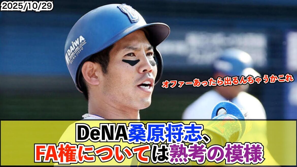 【ストーブリーグ】DeNA桑原 FA熟考「納得したいので時間をかけてもいいかなと」【De速】 【ストーブリーグ】DeNA桑原 FA熟考「納得したいので時間をかけてもいいかなと」【De速】