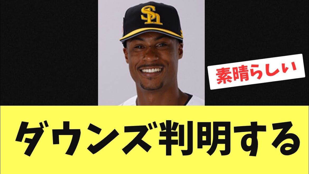 【朗報】素晴らしいダウンズ！ソフトバンクホークスは来年も契約延長オファーを打診へ！