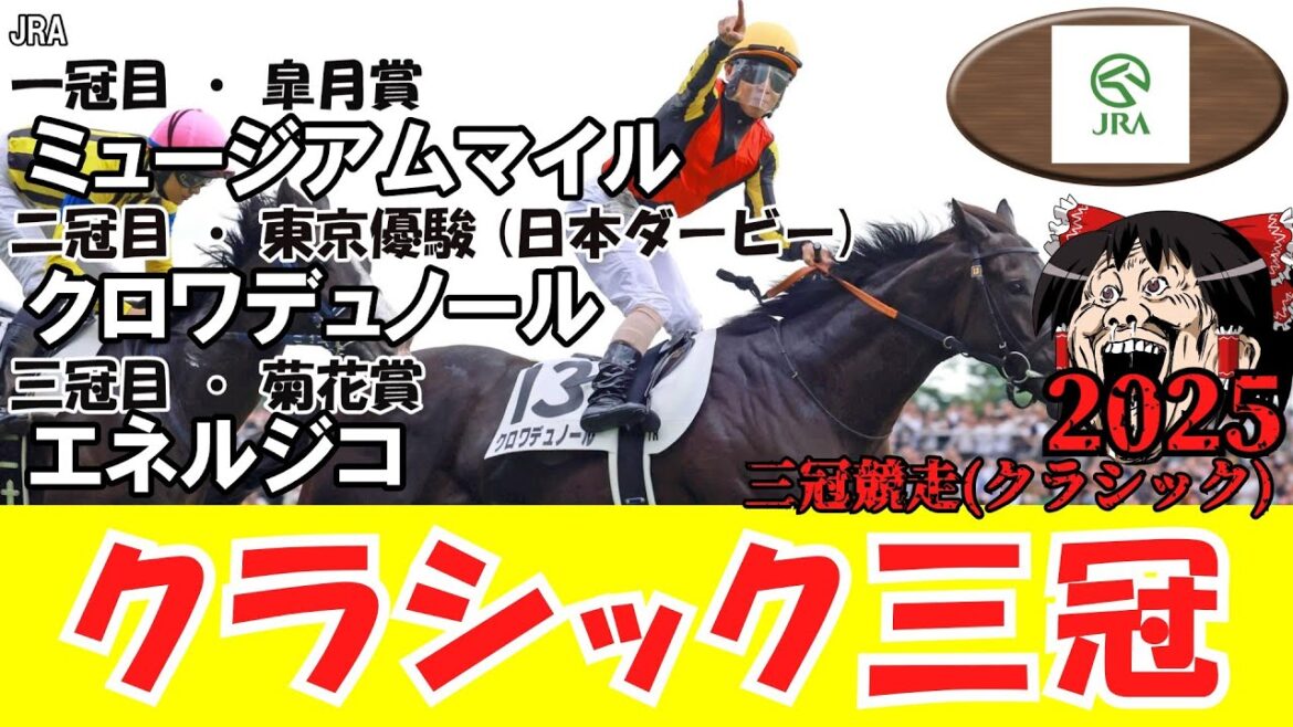 【競馬まとめ 2025】 クラシック三冠 （皐月賞・東京優駿 (日本ダービー)・菊花賞）