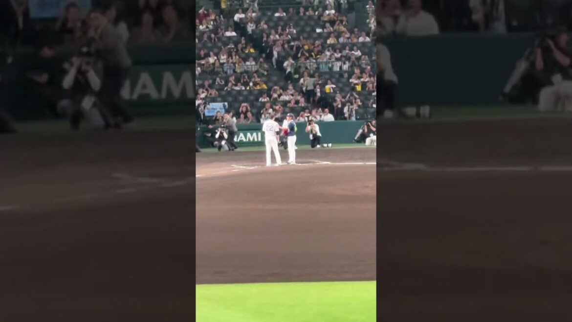 #藤川球児 #高津臣吾 花束贈呈 #阪神タイガース #甲子園 #プロ野球 #hanshintigers #野球