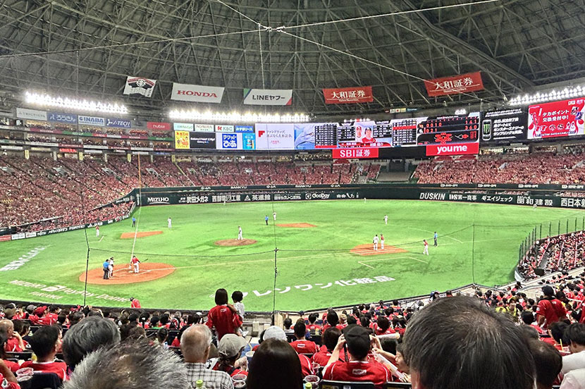 「みずほプレミアムシートS」から見たグラウンド