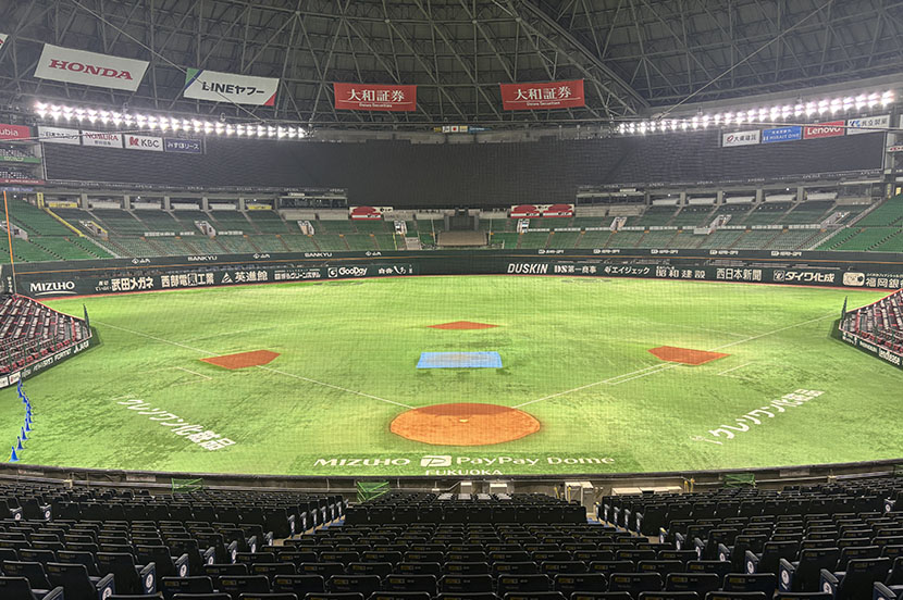 「みずほプレミアムシートS」から見たグラウンド