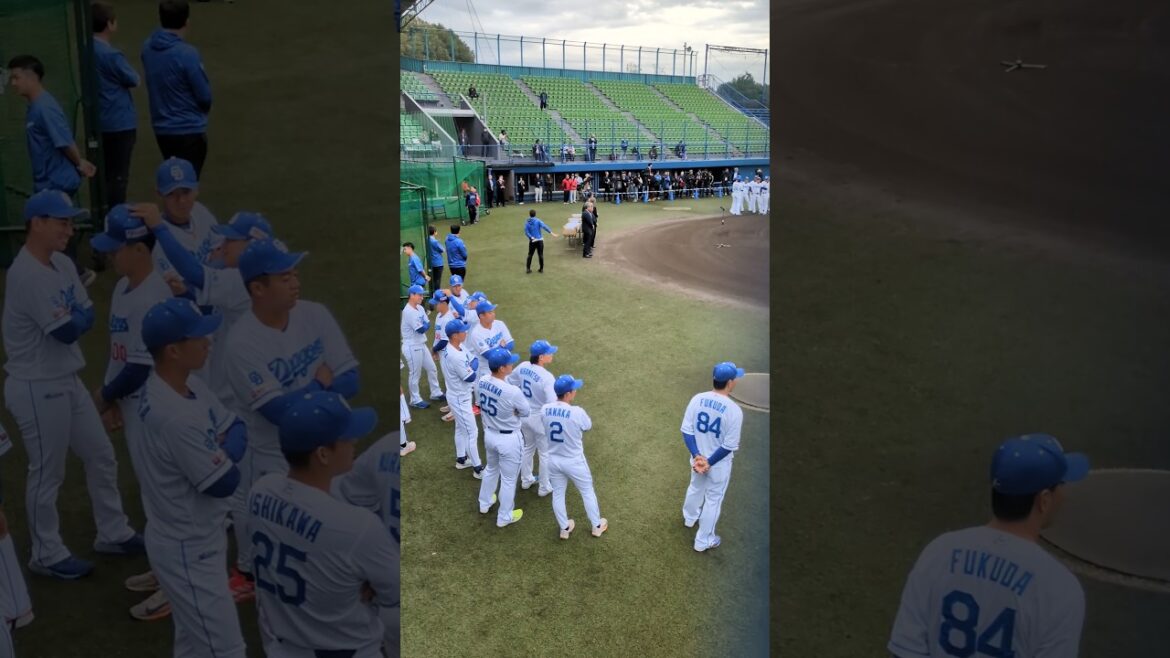 【プロ野球】11月1日　中日ドラゴンズ　　『秋季キャンプ　歓迎セレモニーに向かう　99井上監督、選手♡』#中日ドラゴンズ #中日 #野球