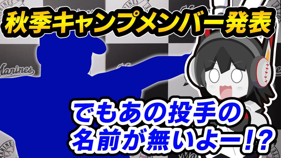 ロッテ秋季キャンプメンバー発表‼ しかし、あの投手の名前が無い!? ロッテ秋季キャンプメンバー発表‼ しかし、あの投手の名前が無い!?