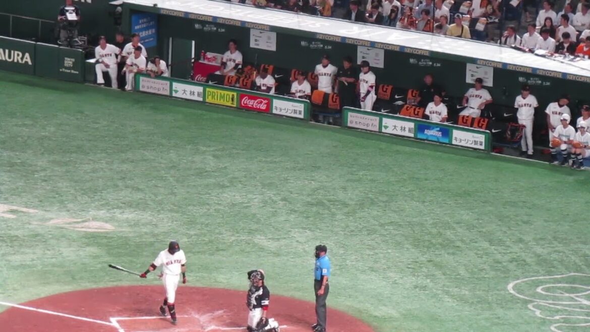 立岡宗一郎のフォアボールと喜ぶ巨人ベンチ＜読売ジャイアンツ対 福岡ソフトバンクホークス2024年5月30日＞