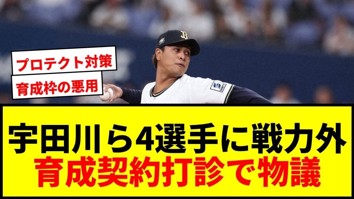 【速報】オリックス宇田川優希ら4選手に戦力外通告!育成契約打診でファン騒然 【速報】オリックス宇田川優希ら4選手に戦力外通告!育成契約打診でファン騒然