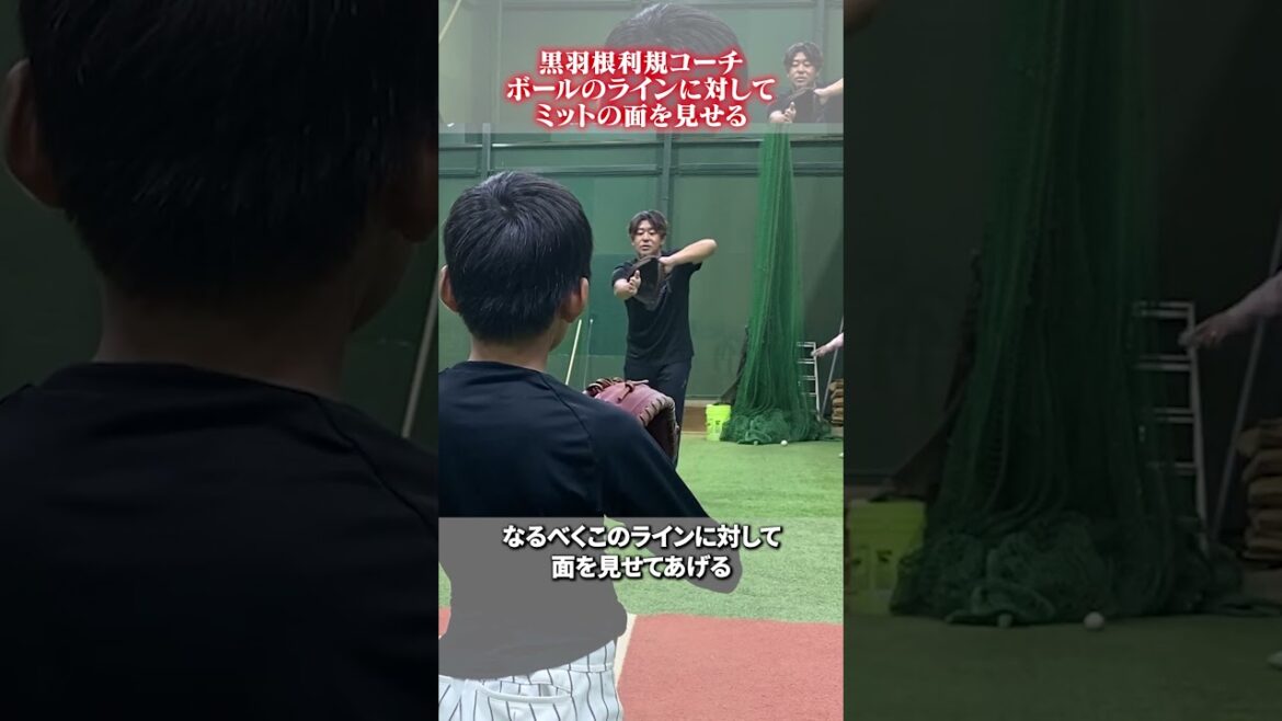 ボールのラインに対してミットの面を見せる👀#黒羽根利規  #野球 #大下佑馬
