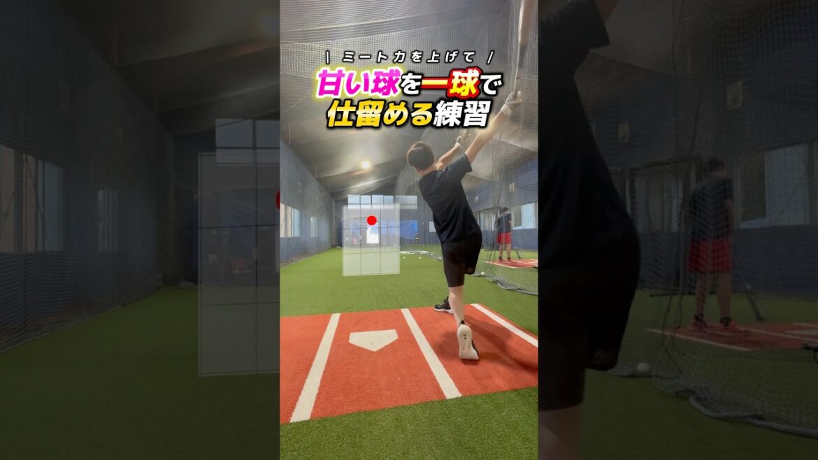 甘いボールを一球で仕留める練習 #野球 #バッティング