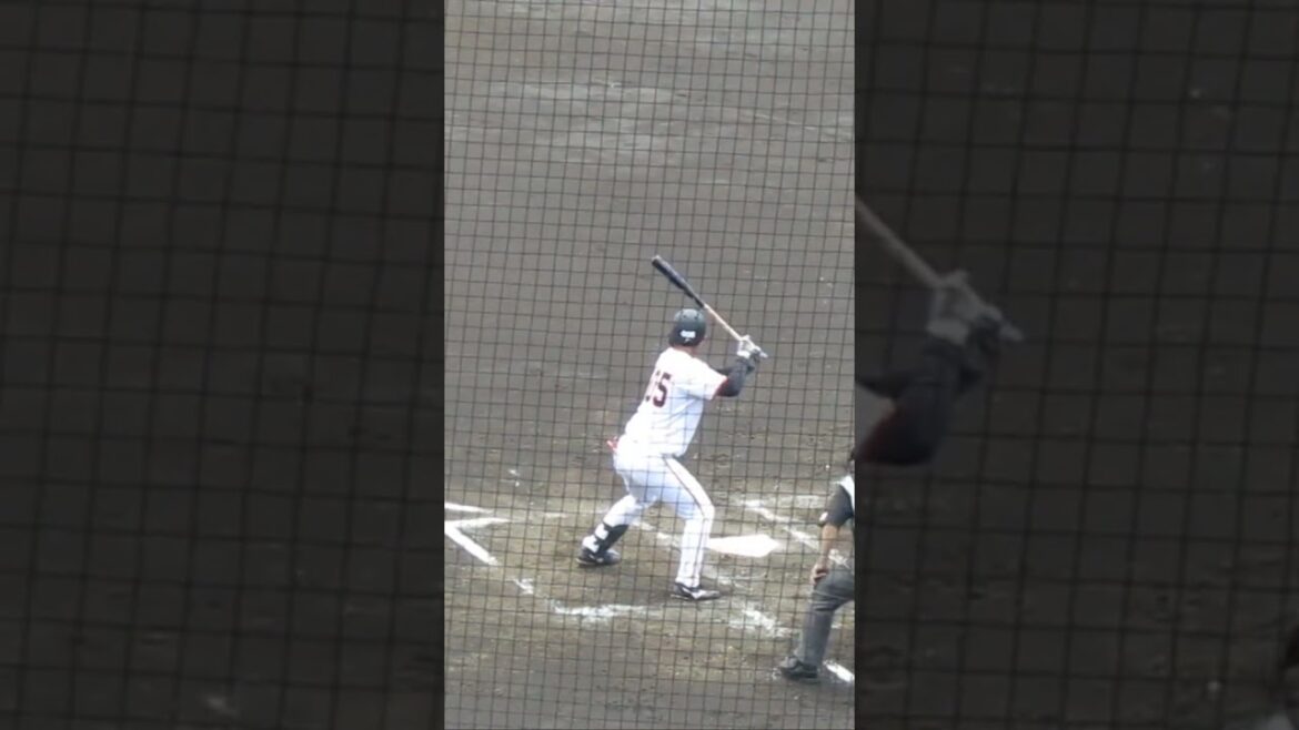 【読売ジャイアンツ】田上優弥の打撃フォーム   2024年6月12日 読売ジャイアンツ（3軍）対 明治安田生命　#スイング #バッティングフォーム #育成選手