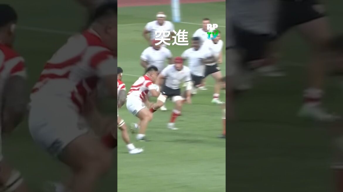 竹内 柊平選手のパワフルなボールキャリー🦬💥 #ラグビー日本代表