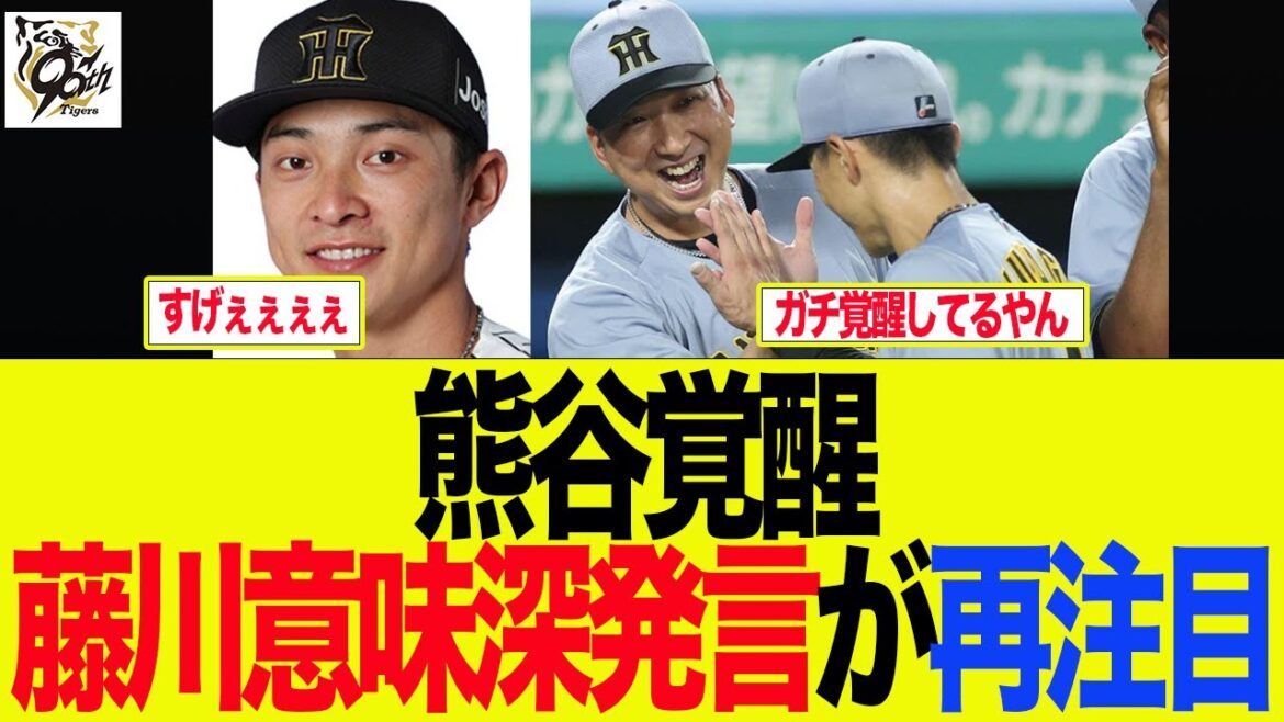 【阪神】熊谷覚醒、藤川意味深発言が再注目 プロ野球ファンの反応集 【阪神】熊谷覚醒、藤川意味深発言が再注目 プロ野球ファンの反応集