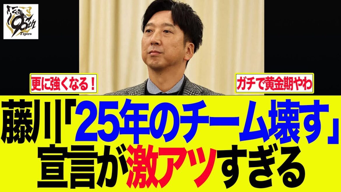 【阪神】藤川監督の若手強化で25年のチーム壊す宣言が激アツすぎる件 阪神ファンの反応集 【阪神】藤川監督の若手強化で25年のチーム壊す宣言が激アツすぎる件 阪神ファンの反応集