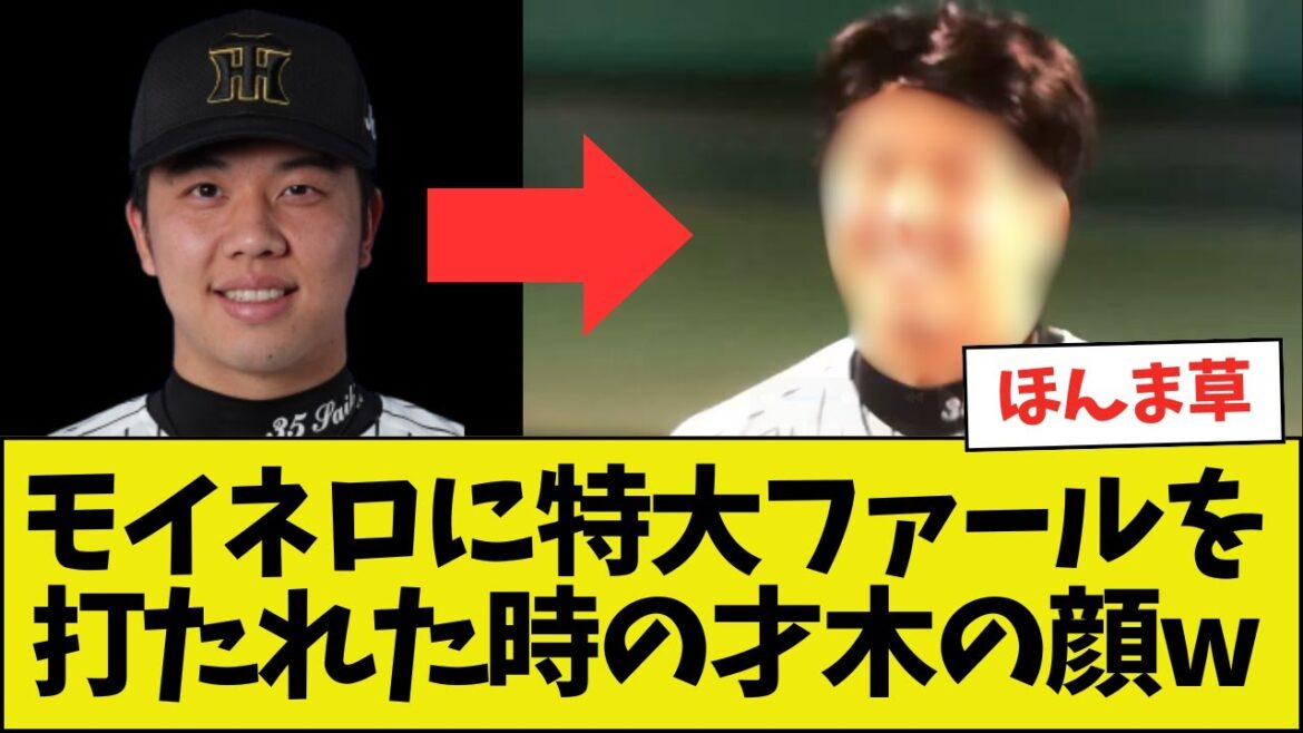 モイネロに特大ファールを打たれた時の才木の顔wwwwwwwwww【ネットの反応】