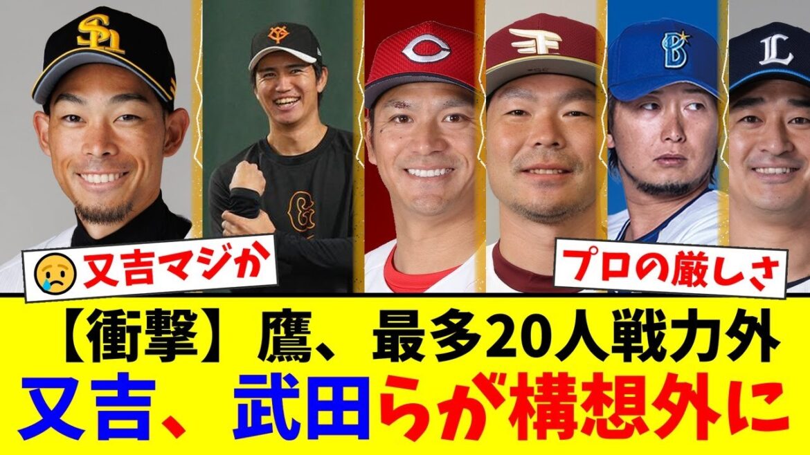 【衝撃】ソフトバンクが球界最多20人に戦力外通告…又吉克樹や武田翔太ら実績組も構想外に。12球団合計157人がチームを去る厳しい現実にファンから様々な声【プロ野球ファンの反応】
