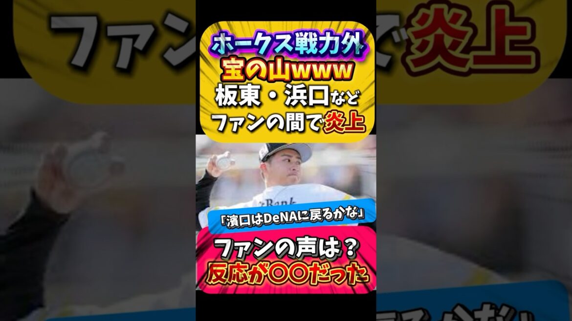 ホークス戦力外宝の山www板東・浜口などファンの間で炎上 ホークス戦力外宝の山www板東・浜口などファンの間で炎上