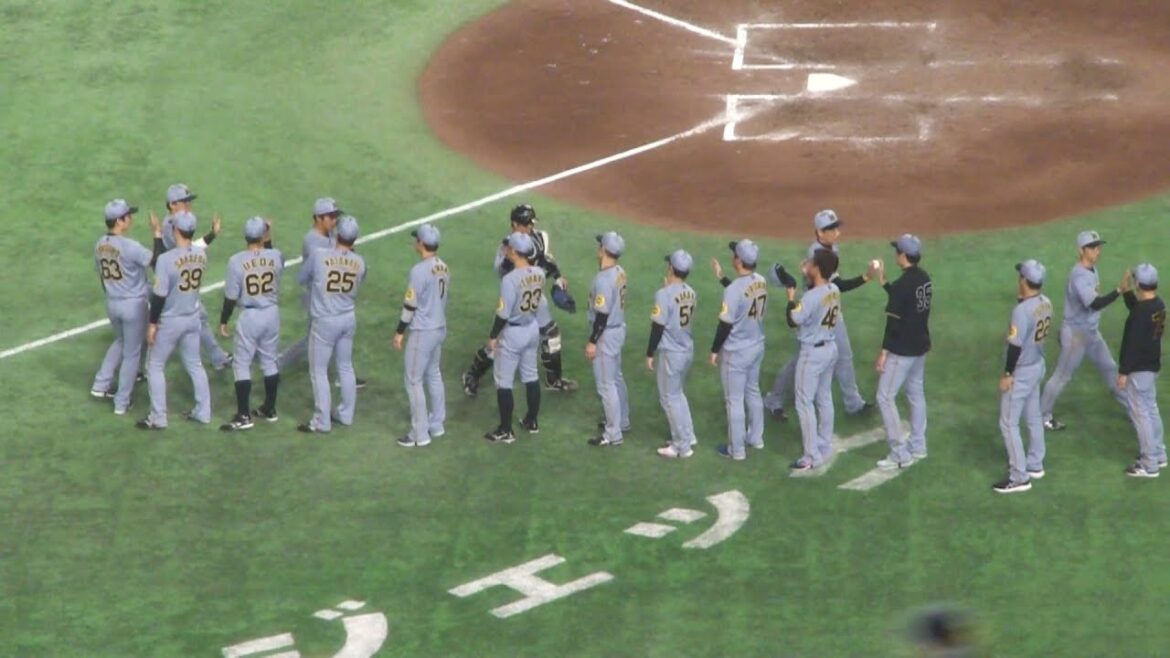 阪神 小幡竜平のジャンピングキャッチによる、ダブルプレーで試合終了　才木浩人 5回無失点で今季3勝目　巨人 1 - 7 阪神　2025年5月6日(火) 東京ドーム