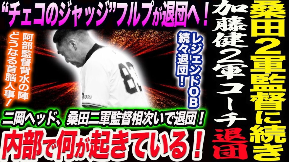 桑田２軍監督に続き加藤健２軍バッテリーコーチが電撃退団！「チェコのジャッジ」フルプが退団へ！読売巨人軍 ジャイアンツ 巨人 GIANTS 阿部監督