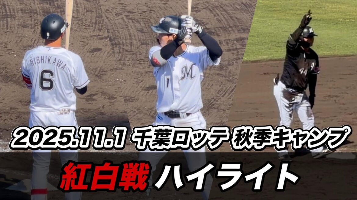 【紅白戦ハイライト】千葉ロッテ 秋季キャンプ4日目｜2025.11.1