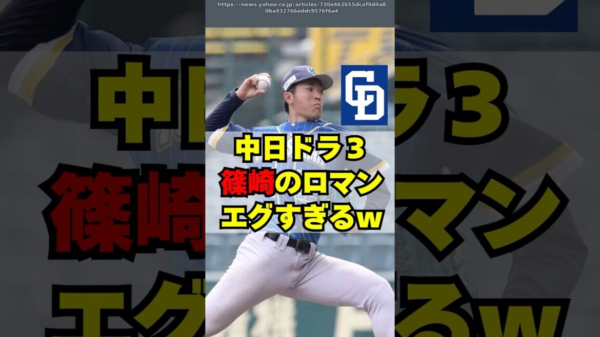 【中日】ドラフト3位・篠崎国忠のロマンがヤバすぎる・・・! 【中日】ドラフト3位・篠崎国忠のロマンがヤバすぎる・・・!